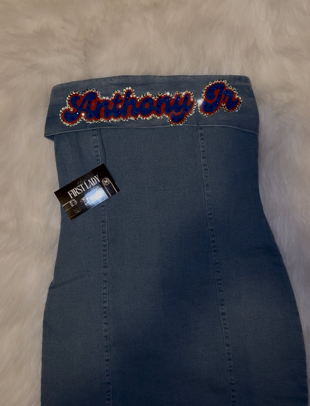 Last Name Denim dress